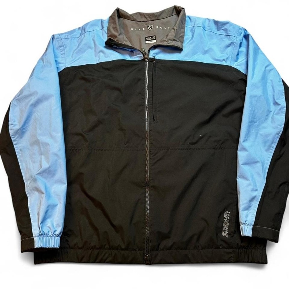 Nike Golf Storm Fit Jacket Men's XL‎ Black Blue Water-resistant Windbreaker